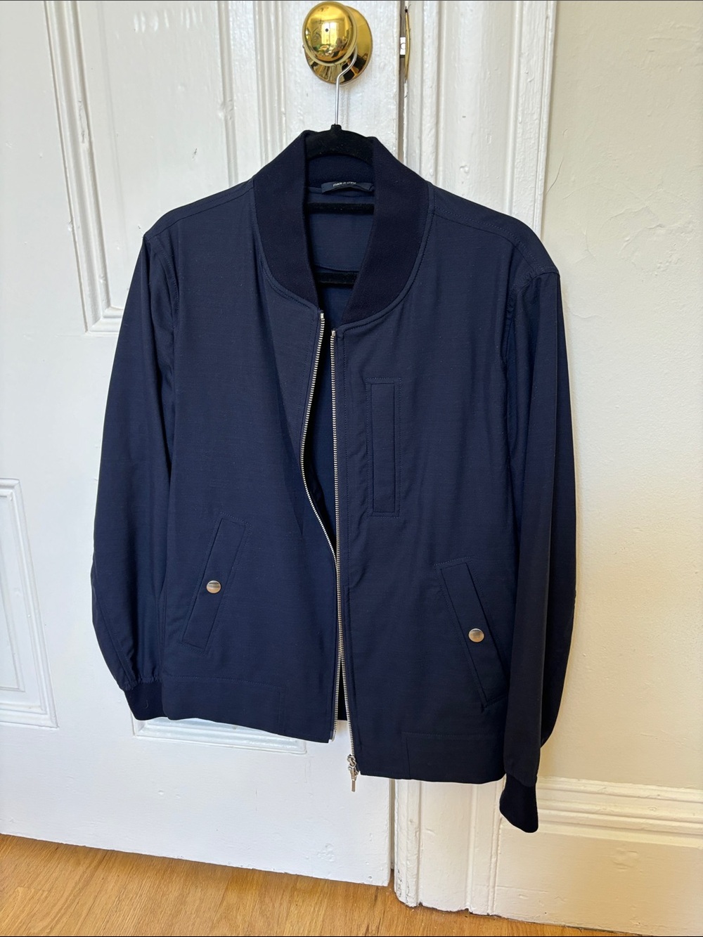 Suitsupply Navy Bomber Jacket with Zip